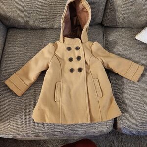 Old Navy Kids Camel Pea Coat with Hood